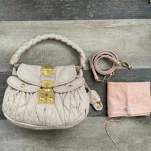 Miu miu matelasse shoulder bag